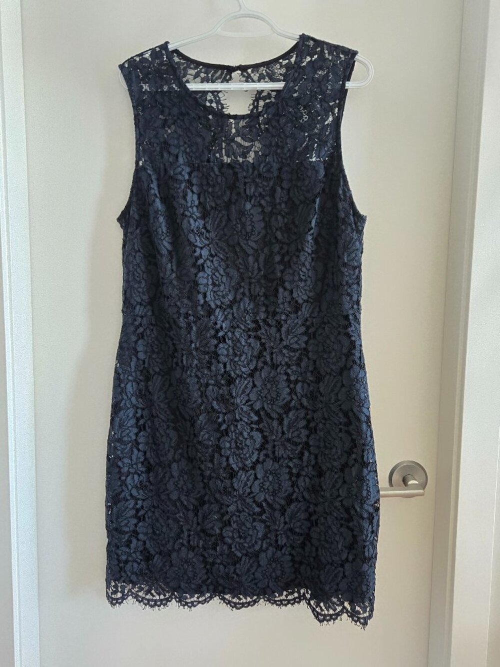 Banana Republic Navy Lace Sheath Dress – Size 14